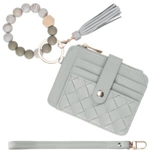 Airkit Keychain Wallet with Bracelet RFID Blocking Wristlet Credit Purse Card Holder,…