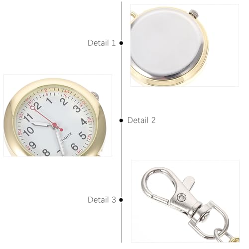 balacoo Pocket Watch Clip On, Pocket Watch with Key Buckle Portable Necklace… - Image 4