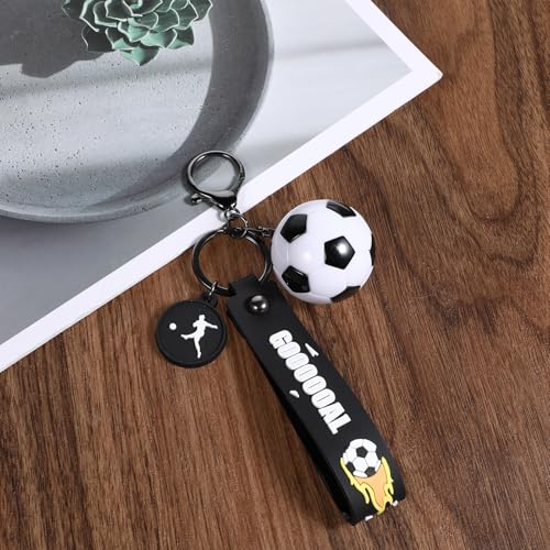 Soccer Keychain Soccer Gifts Key Chain, Football Inspirational Keyring Sports Fan Silicone… - Image 4