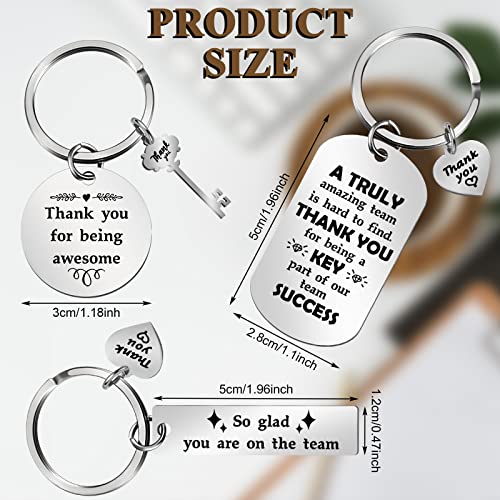 Kathfly 12 Pcs Thank You Appreciation Gifts for Coworker Thank You Keychains… - Image 2