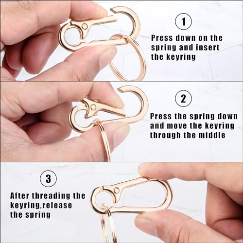 Wikavanli Metal Keychains Keyring Key Chain Ring Clip Holder Organizer for Home… - Image 3