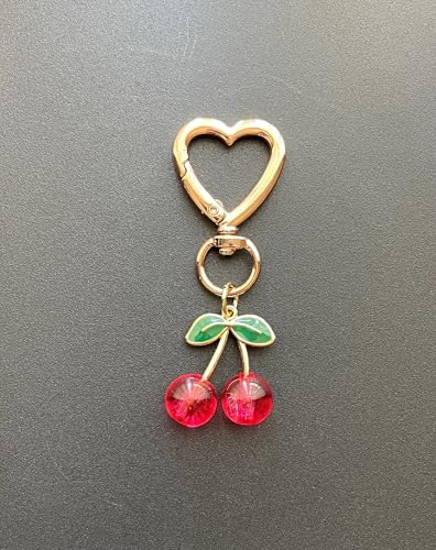 Agromusk Cute Cherry Keychain,Kawaii Cherry Bag Purse Charms for Women Car Keys… - Image 7