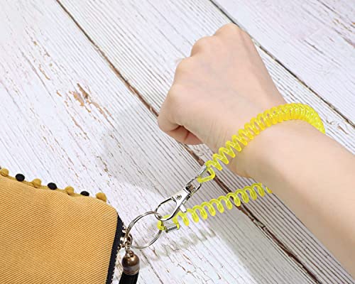 Mini Skater 6Pcs Spiral Retractable Spring Coil Keychain Theftproof Anti - Image 3