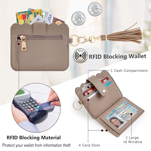 Lostars Wallet Keychain Wristlet for Women RFID Card Holder Keychain Key Chain… - Image 4