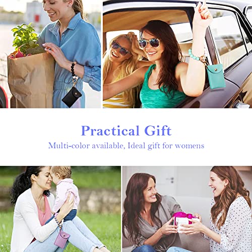 UpUDo Keychain Bracelet Wristlet, Silicone Beaded Key Ring Bracelet with Card Wallet,… - Image 5