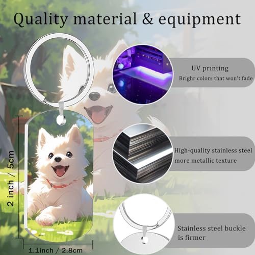 XINYIMAI Custom Keychain, Personalized Keychain with Photo Text, Customized Double - Image 2