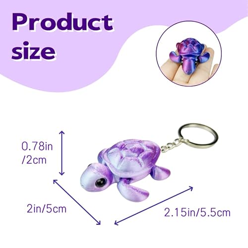 SIPWATE 6 Piece Turtle Keychain - Image 3