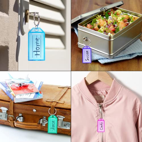 Cuttte 16 Pack Plastic Key Tags, Key Labels with Ring and Label… - Image 6