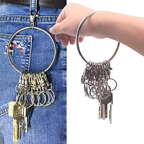 luzen 1PC Portable Metal Ring Key Organizer Holder with Swivel Clasps Janitor… - Image 4
