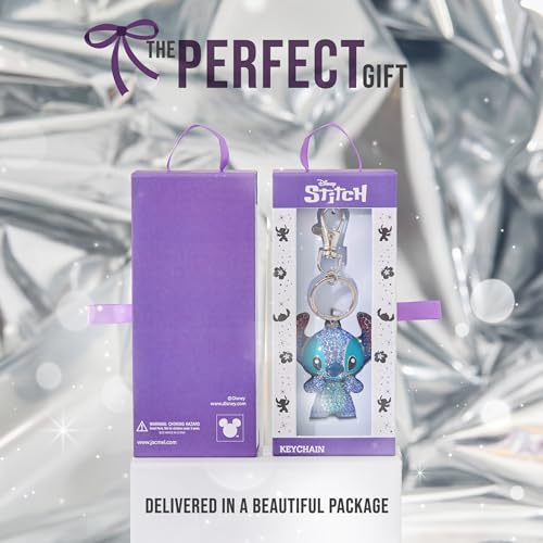 Stitch Keychain Official License, Multicolored Pave Crystal Stitch Charm Keychain, Disney Bag… - Image 6