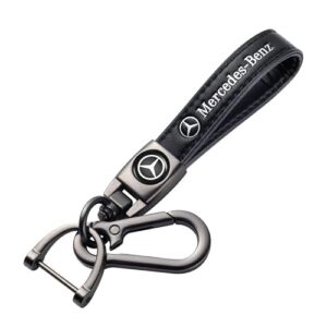 Dzannc Leather Car Keychain for Mercedes Benz CESM CLK GLK GL AB…