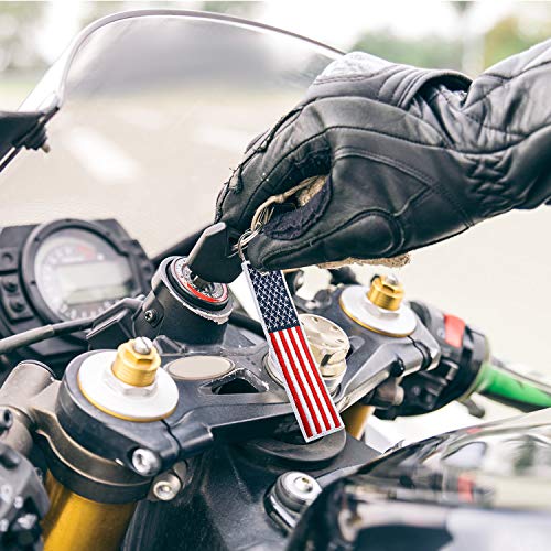 Hicarer 3 Pieces American Flag Keychain Tag with Key Ring 4 of… - Image 6