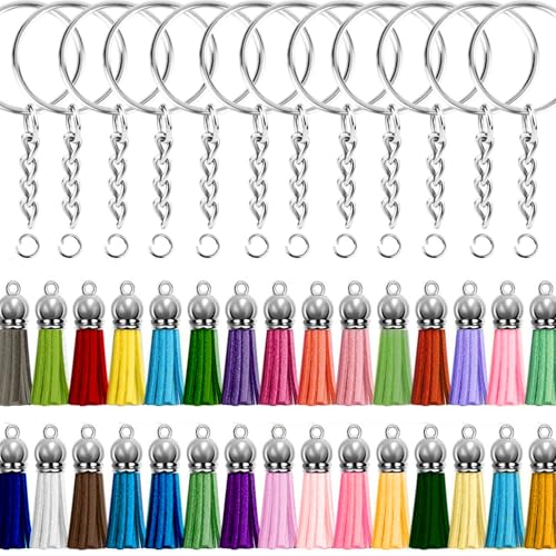 XLLHYLBD Acrylic Blank Keychains Key Chain Kit for Vinyl Chain Making Kit,30pcs… - Image 2