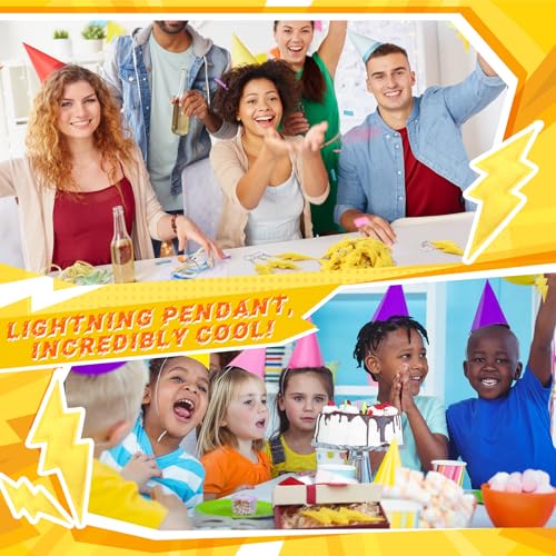 Otuuz 24 Pcs Cartoon Animation Party Favors Lightning Hanging Keychains Gifts Yellow… - Image 5