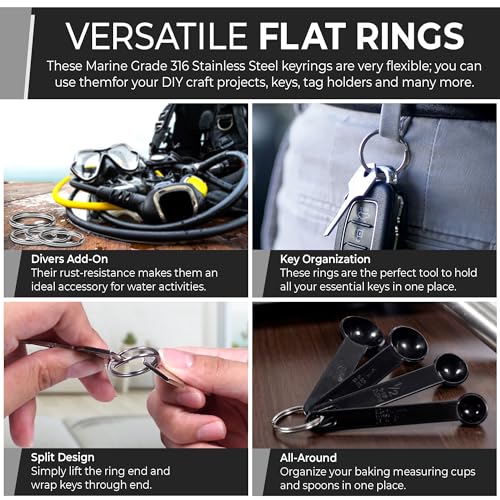 CREST 5 pcs Surgical and Marine Grade Stainless Steel Split Ring for… - Image 3