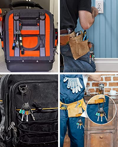 Katerk 12pc Portable Bit holder Key chain, 1/4 inch Hex Shank Screwdriver… - Image 5