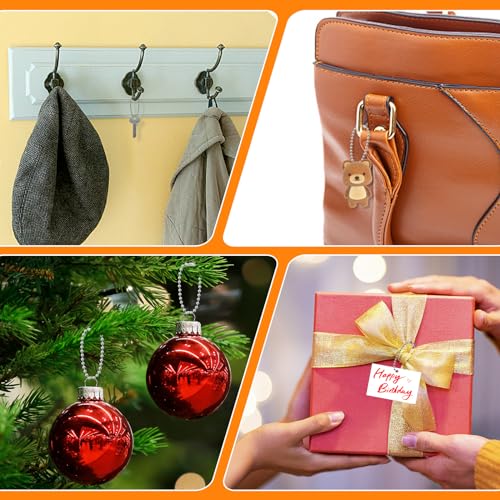 Hapy Shop 200 pcs 100 mm Long Bead Connector Clasp Ball Chains… - Image 6