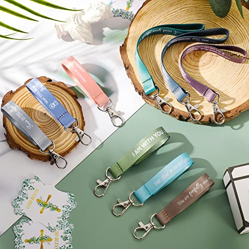 45 Pieces Christian Keychains Bulk Inspirational Bible Verse Key Chains Polyester Scripture… - Image 7