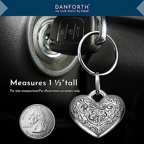 DANFORTH Florentine Heart Keychain Handcrafted Pewter Love Keychain For Her - Image 7