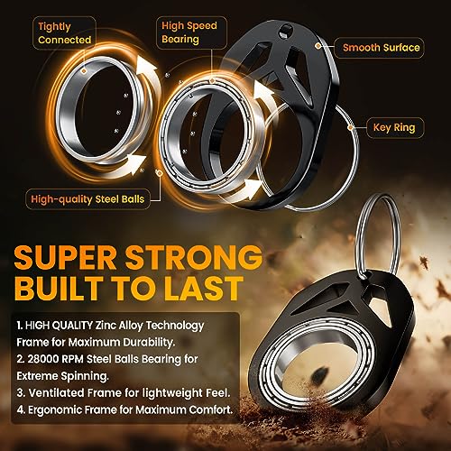 Yumoquee Spinner, Spinning Keychain, Metal Fidget Spinner for Adults - Image 2