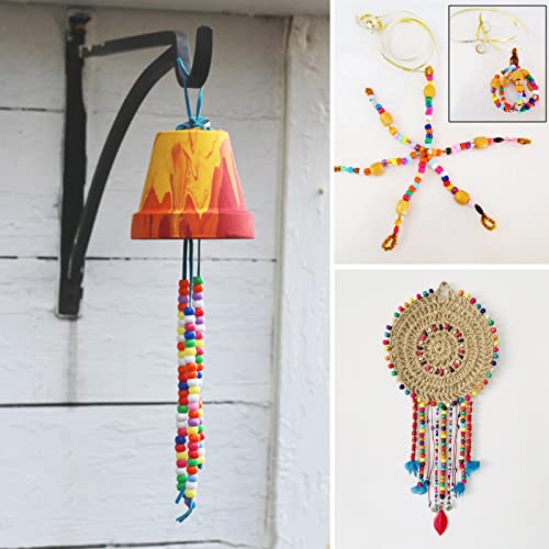 Simetufy 1200 Pcs Pony Beads Plastic Beads for Bracelet Making, Multi - Image 6