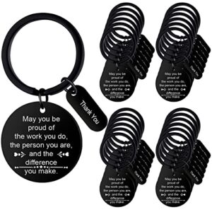 Rtteri 24 Pcs Thank You Gifts for Women Men Employee Appreciation Keychain…