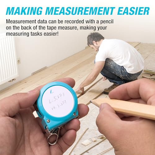 DURATECH Mini Tape Measure, 2 PCS 6FT Inch/Metric Small Tape Measure, Retractable… - Image 3
