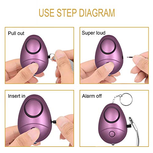 KOSIN Safe Sound Personal Alarm, 6 Pack 140DB Personal Security Alarm Keychain… - Image 5