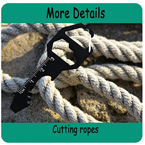 2PCS Keychain Bottle Opener Multi Tool, 100% Stainless Steel EDC Gadget, 6… - Image 5