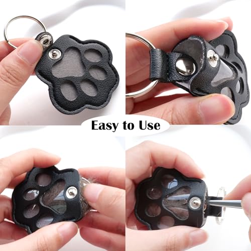 Sakinre Pet Memorial Gifts for Cat Dog, Cute Leather Paw Keychain, Pet… - Image 4
