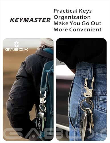 GABOX 2Pcs Keychain EDC Keyring Bottle Opener Auto Car Key Holder Tactical… - Image 5