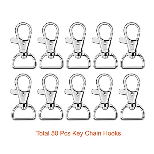 PAXCOO 100 Pcs Key Chain Hooks with Key Rings (Large Size) - Image 2