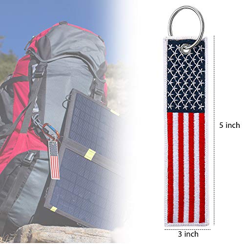 Hicarer 3 Pieces American Flag Keychain Tag with Key Ring 4 of… - Image 2