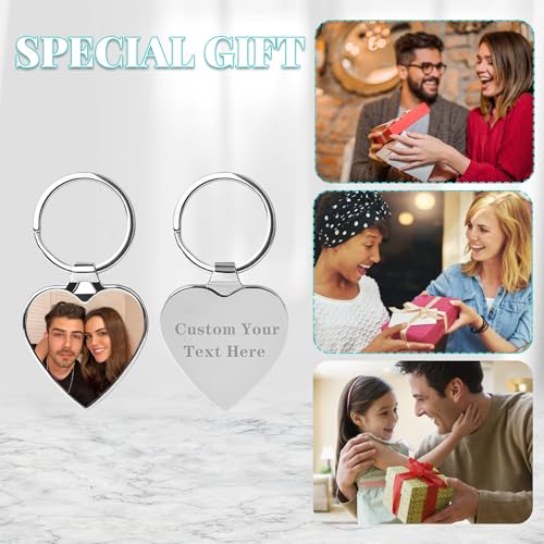 KBPTM Custom Keychain with Picture Personalized Engraving Photo Text Keychains Customized Key… - Image 6