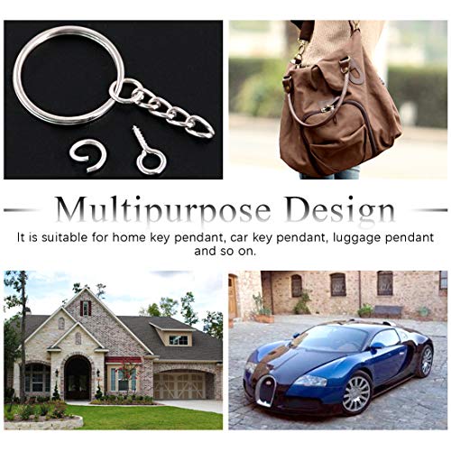 Swpeet 450Pcs 1" 25mm Sliver Key Chain Rings Kit, Including 150Pcs Keychain… - Image 4