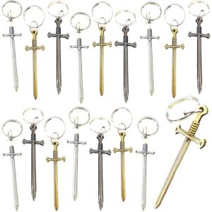 mypush popo 24 pcs Bulk Sword Mini Goodie Bag Figurine Alloy keychain…