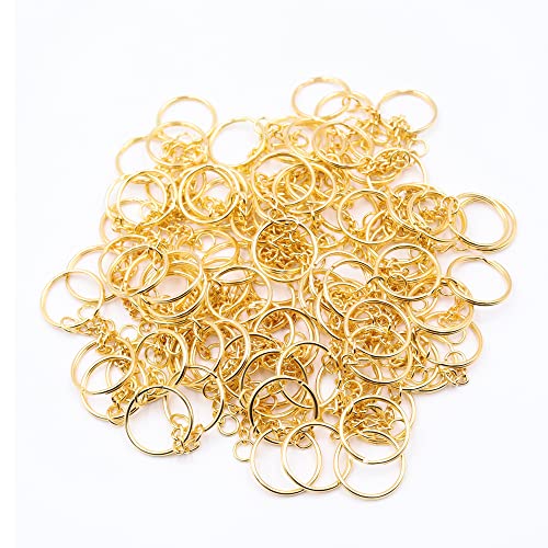 Key Chains Bulk,100Pcs Keychain Rings Metal Key Ring Gold Key Ring with… - Image 2