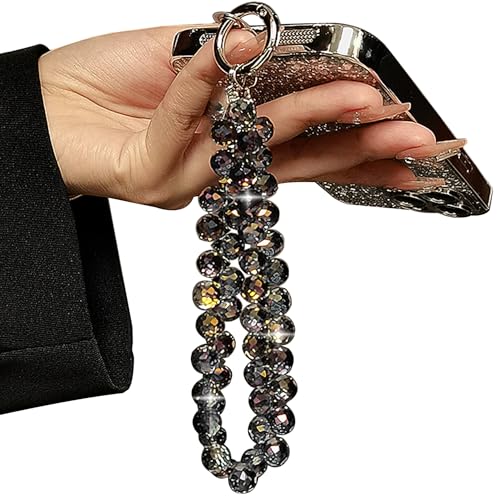 TENOC Beaded Phone Wrist Strap, Cellphone Lanyard Chain, Sparkling Wristlet Bracelet for…