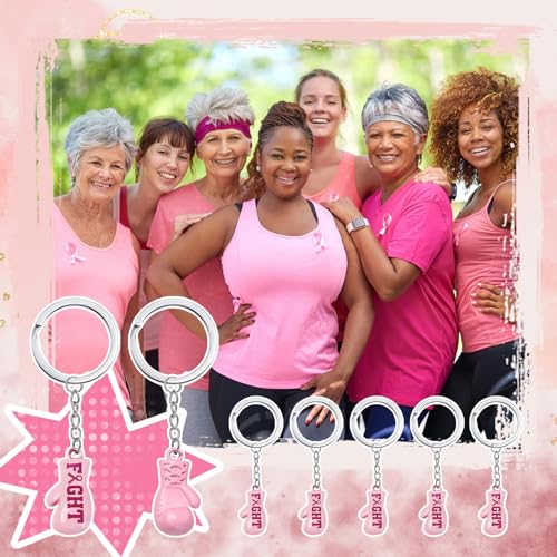 Sitroasho 30PCS Breast Cancer Awareness Keychains for Women - Image 6