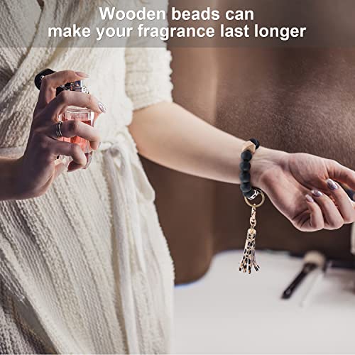 Pusunas Key Chains Women for Car Key Ring Bracelet,Keychain Wristlet,Silicone Beaded Bangle… - Image 4