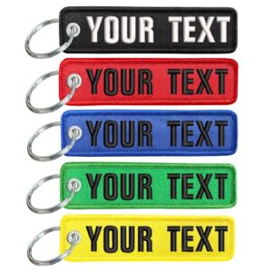 mvcen Personalized double sides embroidery Keychain