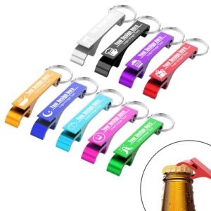 Personalized Bottle Opener Keychains, Bulk Custom Engraved Text Logo Keychain Can Opener,…