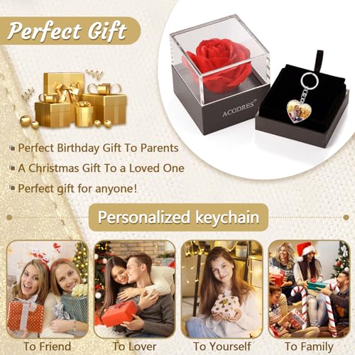 JUBOPE Custom Keychain with Picture Personalized Photo Keychains Customized Engraving Text Key… - Image 7