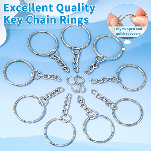 Paxcoo 50Pcs Keychains with Chain and 50 Pcs Jump Rings, Keychain Rings… - Image 5