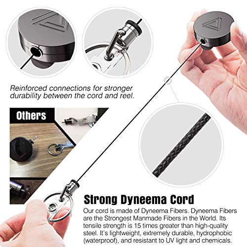 2 Pack Heavy Duty Metal Retractable Badge Holder Reel with Belt Clip… - Image 3