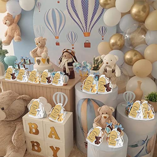 BANBALLON 12 Set Bear Party Favor Bear Keychains with Organza Bags Thank… - Image 5