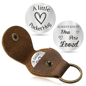 Jack&Chris Pocket Hug Token Long Distance Relationship Keepsake, Double Sided Message Engraved…