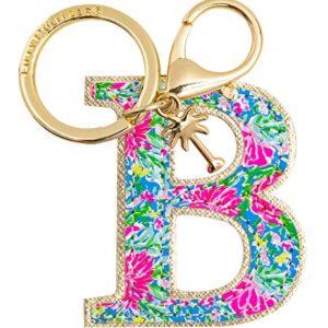 Lilly Pulitzer Leatherette Initial Keychain, Letter Bag Charm for Women, Bunny Business…