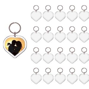 BetterJonny 20Pcs Acrylic Photo Keychain Blanks Photo Keychains Clear in Photo Keychain…