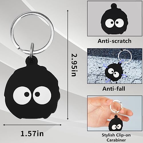 Soft Silicone Case Cover for Airtag with Key Ring, Compatible with Apple… - Image 3